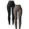 OQQ Women's 2 Piece Yoga Leggings Ribbed Seamless Workout High Waist Athletic Pants | Amazon (US)