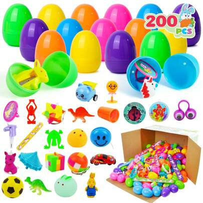 Syncfun 200 PCS Easter Prefilled Eggs With Assorted Toys | SHEIN