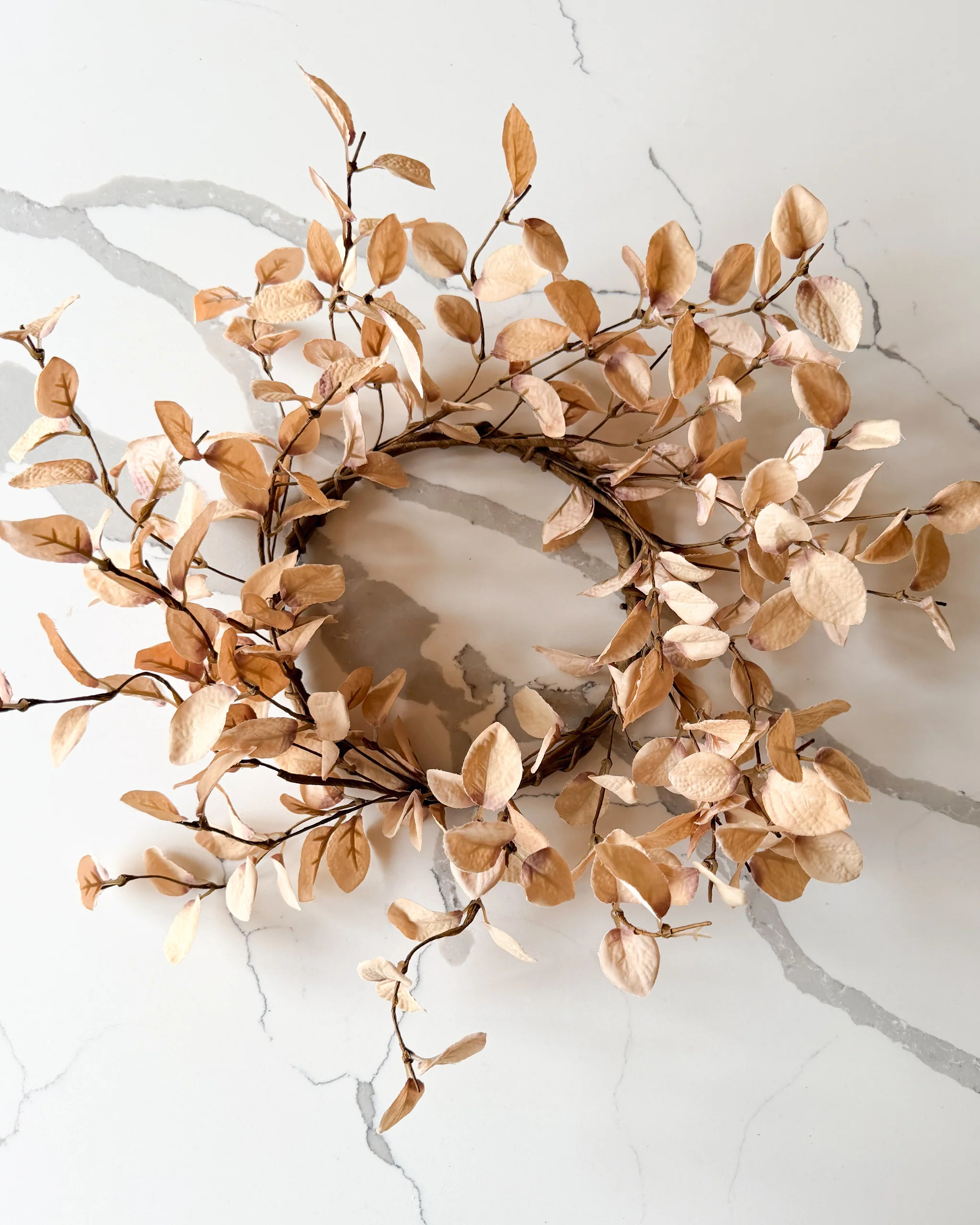 Beige Eucalyptus Candle Ring | Large | MJHome