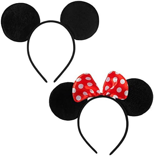 FANYITY 2 Pcs Mouse Ears,Mouse Costume Ears Headband for Children Mom Baby Girls Women Party | Amazon (US)