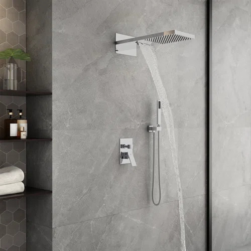 Rainier 22" Rainfall Complete Shower System with with Rainfall & Waterfall Spray, Handheld and Ro... | Wayfair North America