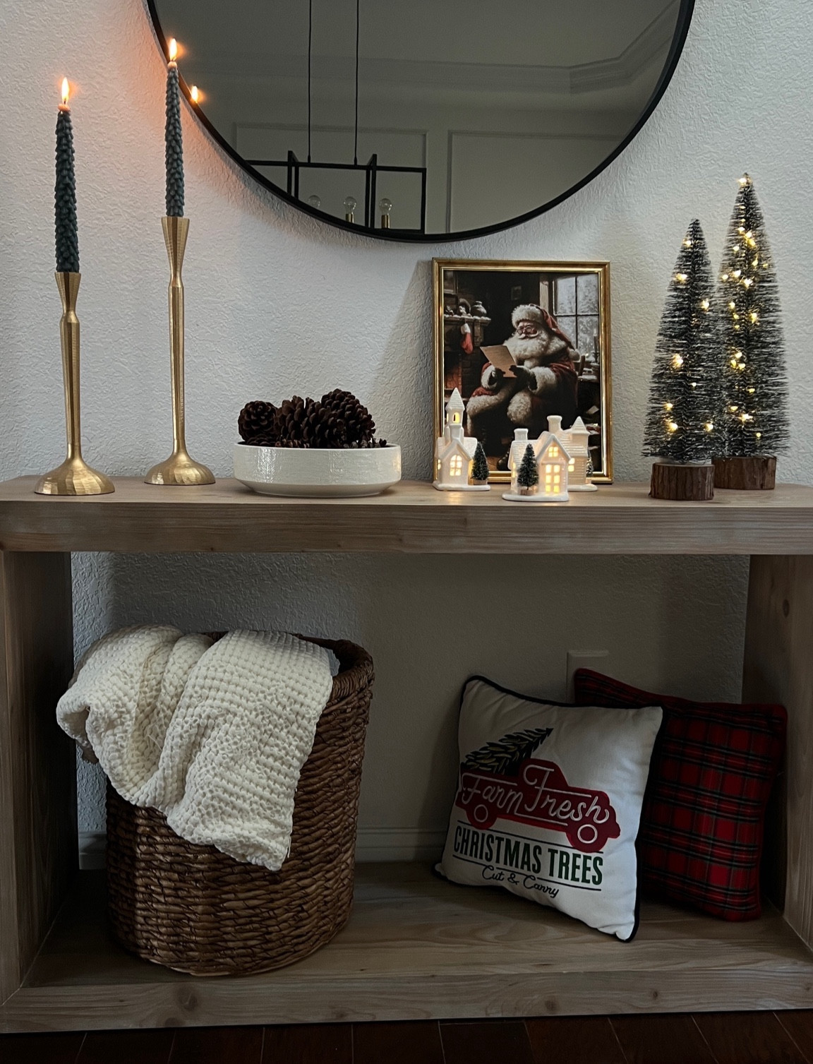 christmas entryway table decor 🎄

#LTKfindsunder50 #LTKHoliday #LTKSeasonal