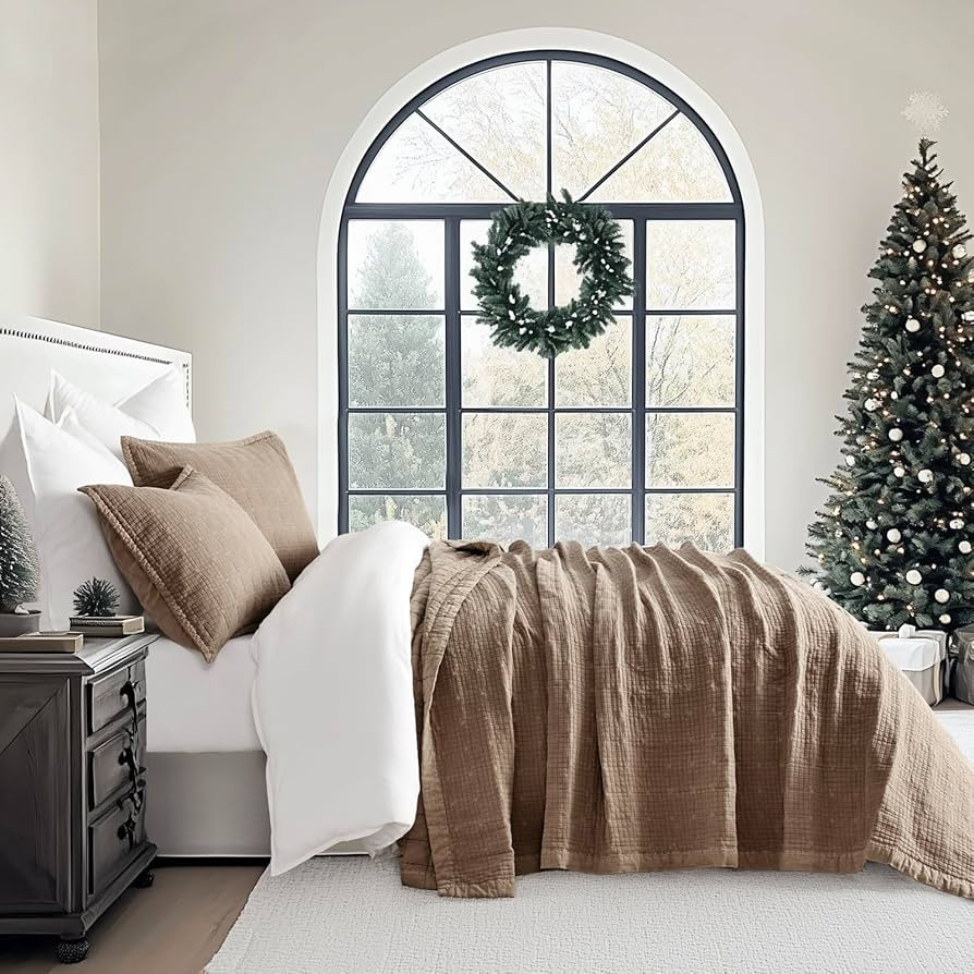 EVERGRACEHOME Stonewashed Cotton Quilt Set King Size, Ultra Soft Oversized Bedspread Coverlet Set... | Amazon (US)