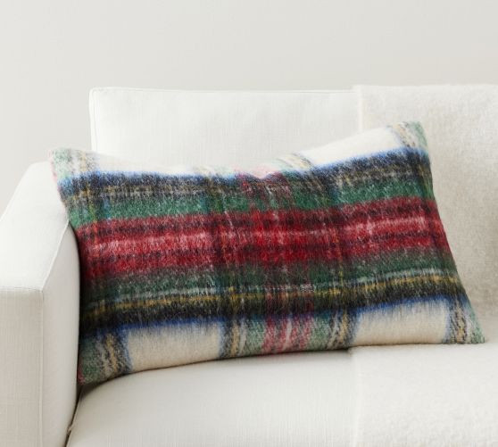 Stewart Plaid Lumbar Pillow | Pottery Barn CA