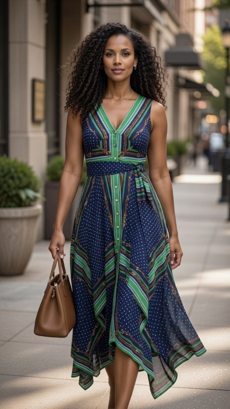 Effortless elegance, bold confidence 💚✨

Turn every sidewalk into your runway in this stunning navy and emerald midi dress. With its flattering V-neckline, defined waist, and flowing handkerchief hem, this piece moves with grace and commands attention without saying a word.

Perfect for brunch dates, business chic moments, vacations, and everything in between. Pair it with your favorite heels or sandals and let the compliments follow.

Ready to own the room? Tap to shop before it’s gone. 💫

#LTKgrwm #LTKSeasonal #LTKootd