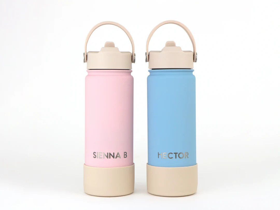 Personalised Insulated and Reusable Drinks Bottle 18oz/500ml Horizontal Laser Engraved Clay Font ... | Etsy (US)