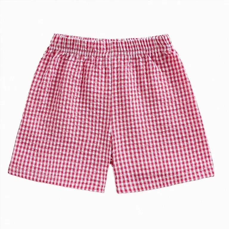 UngA Toddler Kids Baby Boy Girl Gingham Seersucker Shorts Elastic Waist Plaid Shorts Summer Casua... | Walmart (US)