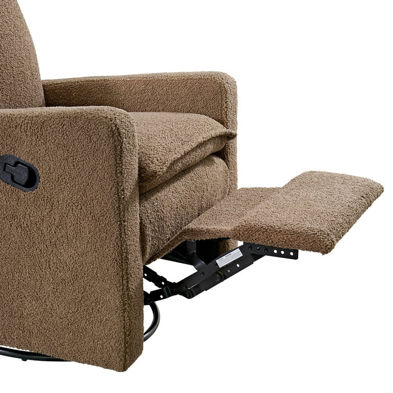 Soho Baby Coventry Manual Upholstered Glider Recliner Rocking Chair 360° Swivel for Nursery and ... | Walmart (US)