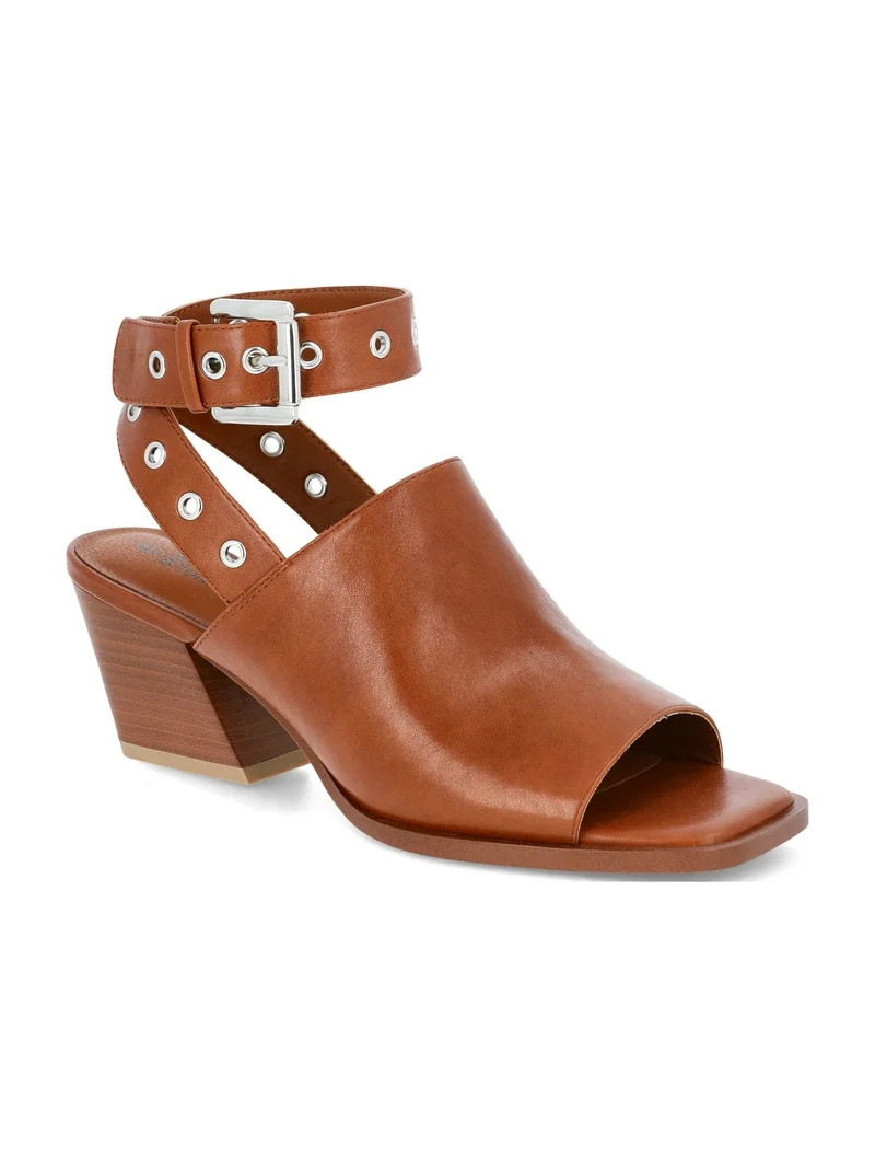 No Boundaries Women's Buckle Sandal Block Heels | Walmart (US)