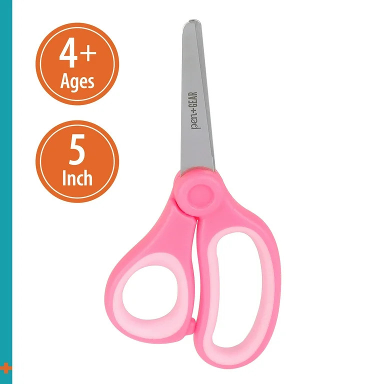 Pen+Gear 5-inch Blunt-tip Kids Scissors, School Supplies, Pink | Walmart (US)