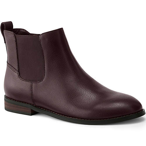 Women's Side Zip Flat Chelsea Boots | Lands' End (US)