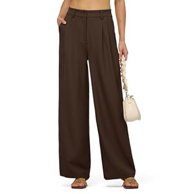 CHEERYAH Women's Work Pants Wide Leg 2025 Dress Pants Casual Slacks Office Pants High Waiste… | Amazon (US)