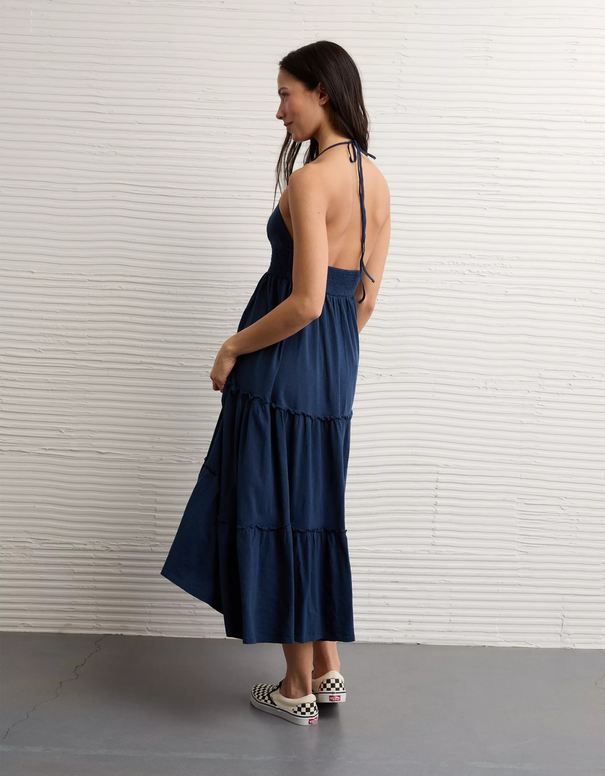 AE Sunchaser Halter Midi Dress | American Eagle Outfitters (US & CA)