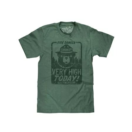 Tee Luv Smokey Bear Fire Danger Very High Tri-Blend T-Shirt | Walmart (US)