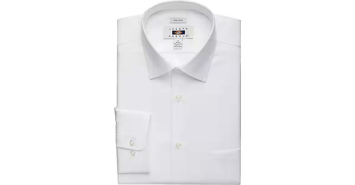 Joseph Abboud White Twill Modern Fit Dress Shirt - Men's Shirts | Men's Wearhouse | The Men's Wearhouse