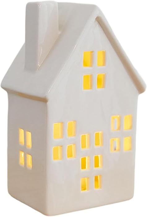 Ceramic Christmas Village Houses, Collectible Ceramic Houses, Grid Window Houses | Amazon (CA)