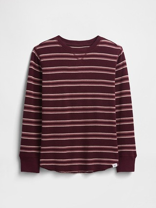 Kids Stripe Waffle-Knit T-Shirt | Gap Factory