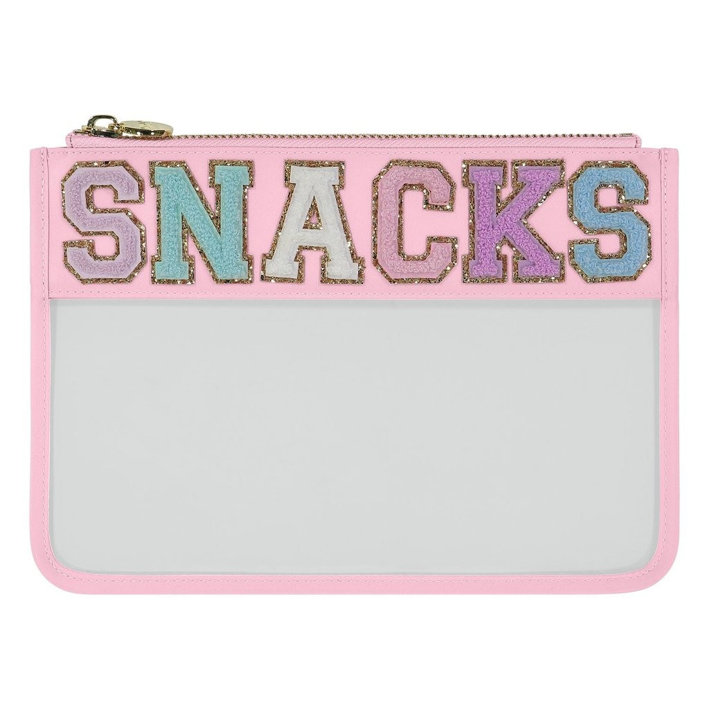 Flamingo Clear Flat 'Snacks' Pouch | Stoney Clover Lane