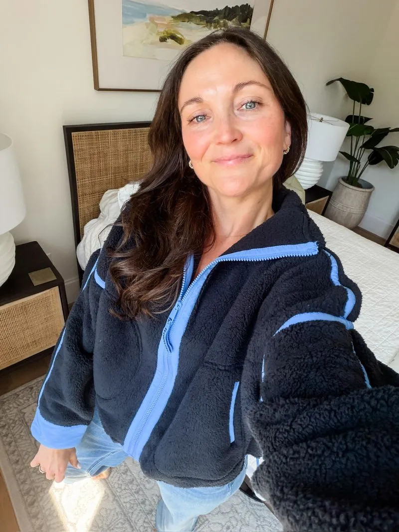 Free People Sherpa - 27 in denim, small in sherpa.  

 #LTKdayinmylife #LTKgrwm #LTKootd