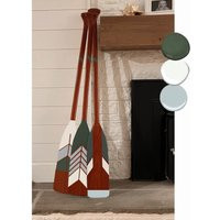 Hand-Painted Canoe Paddle Wall Art Hunter Green Feathers Design Sq | Etsy (US)