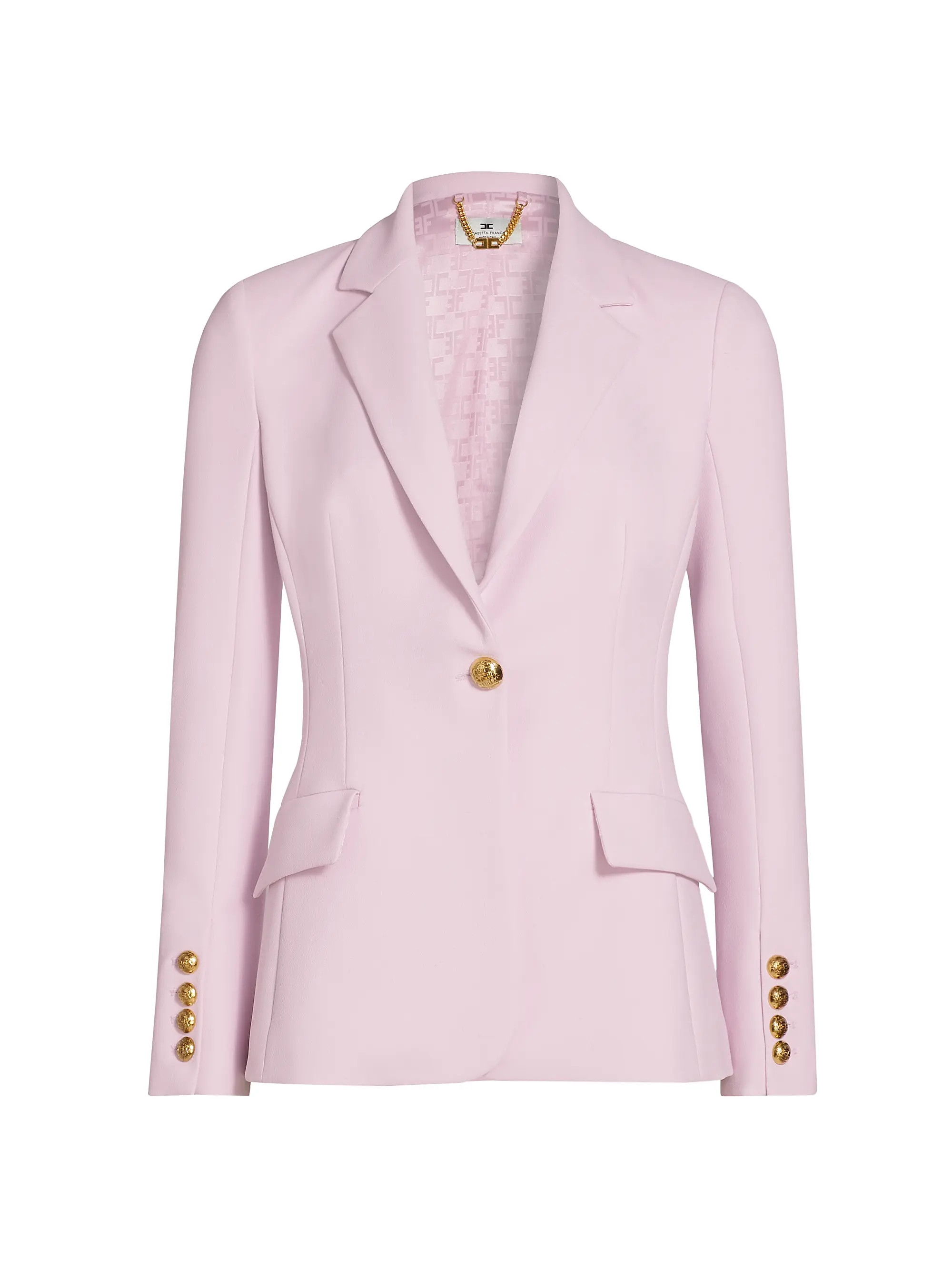 Elisabetta Franchi Single-Breasted Slim-Fit Jacket | Saks Fifth Avenue | Saks Fifth Avenue