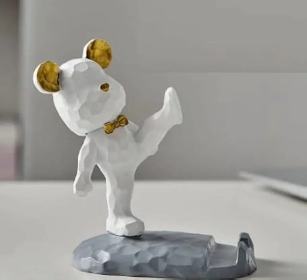 Desktop Phone Stand Resin Cute Cartoon Bear Smart Phone Stand Base, Ideal Gift for All Smart Phon... | Amazon (US)