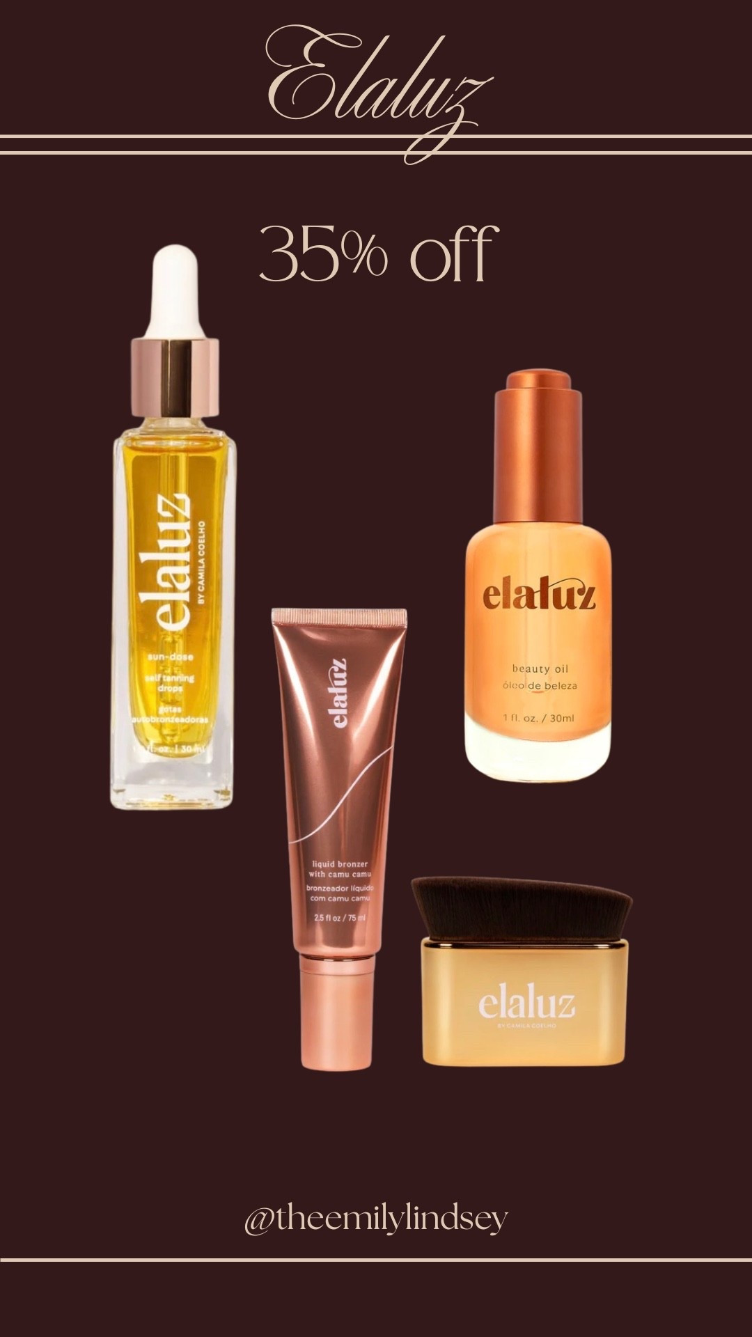 Love these elaluz tanning drops! I use them on my face year round. The face oil is super nice, especially this time of year! The liquid bronzer is the best body makeup. Doesn’t budge and helps give you some color. Doesn’t get on your clothes either once it dries down. 

Use code BFCM35 to save 35%!



#LTKBeauty #LTKCyberWeek