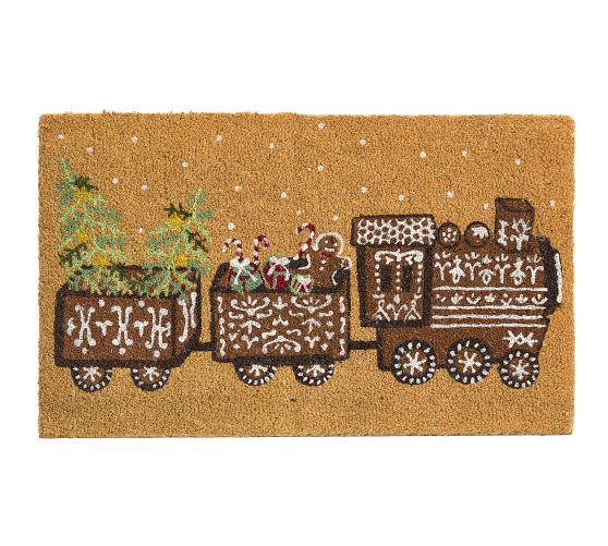 Gingerbread Train Doormat | Pottery Barn (US)