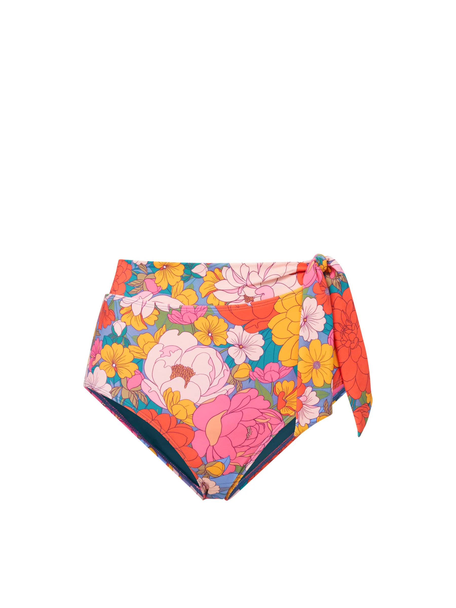 Side Tie High Waist Bottom In Zinnia Fields | Change of Scenery