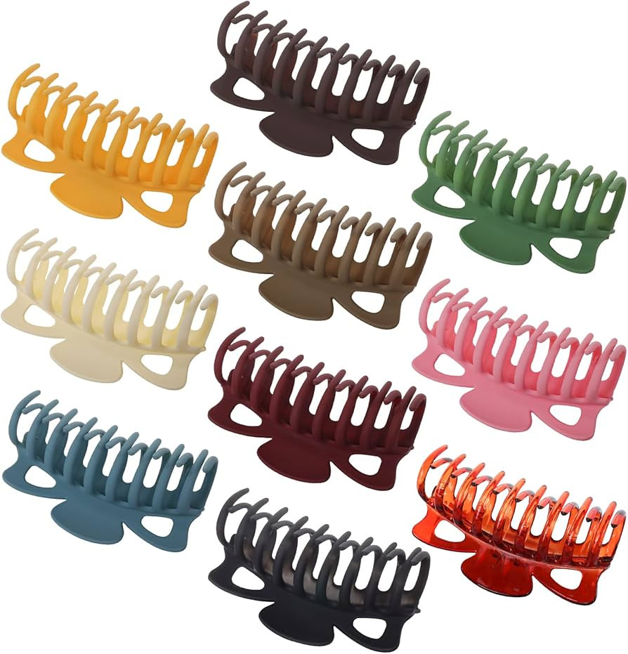 Magicsky Large Hair Claw Clips for Women, 10PCS Big [4.2"] Butterfly Strong Hold Jaw for Girls Gi... | Amazon (US)