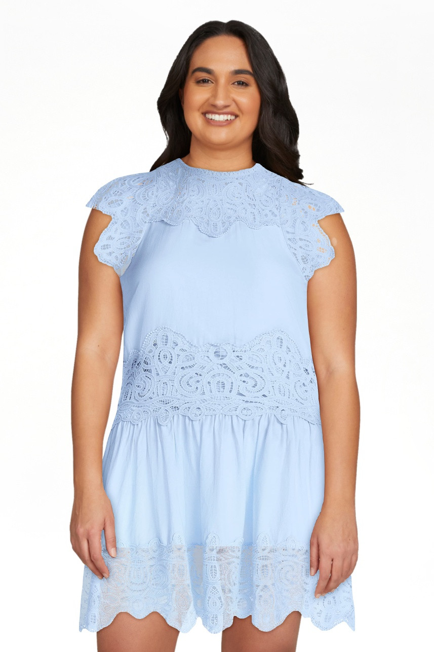Scoop Women's and Women's Plus Crochet Mini Dress, Sizes XS-4X | Walmart (US)