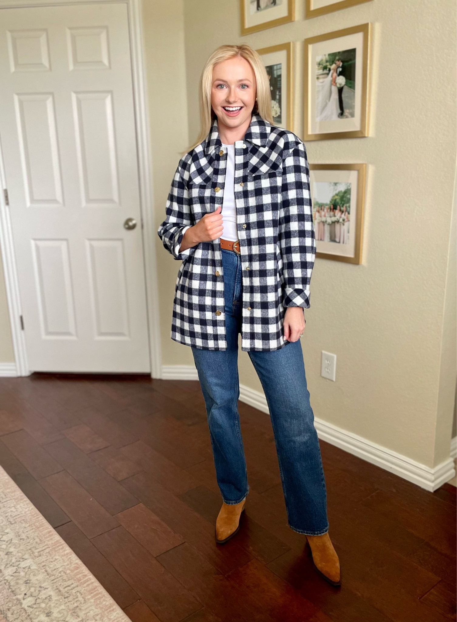 Wearing an XS | gingham jacket, shirt jacket, shacket, fall jacket, fall coat, fall outfit 

#LTKSeasonal #LTKstyletip