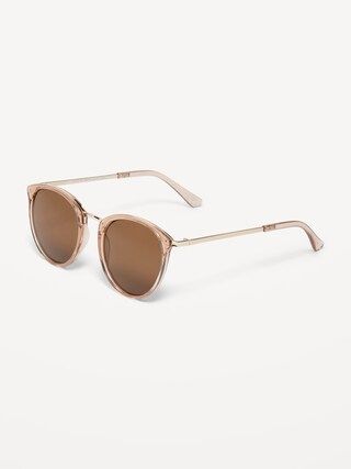 Transparent Round-Frame Sunglasses | Old Navy (US)