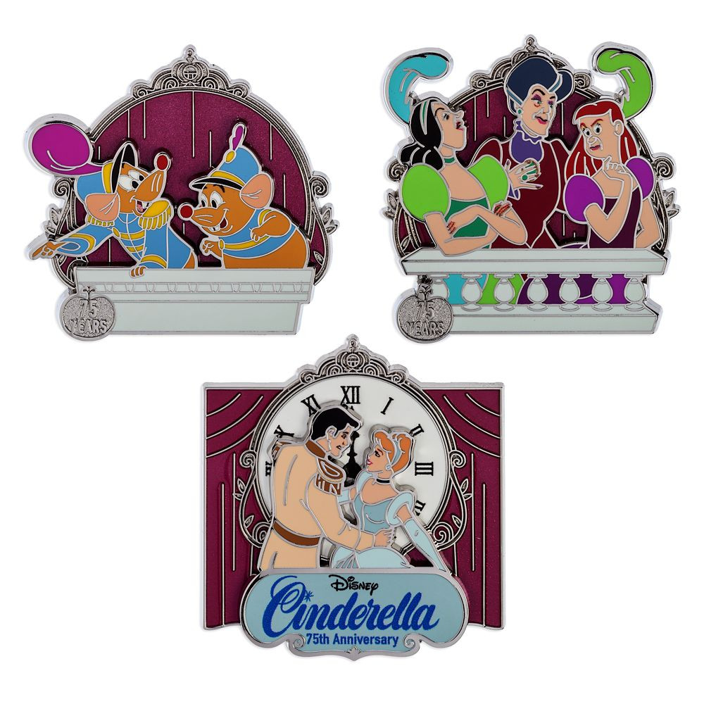 Cinderella 75th Anniversary Pin Set – Limited Edition | Disney Store