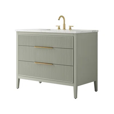 Bilroy Egremt 42'' Single Bathroom Vanity with Engineered Stone Top | Wayfair North America