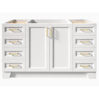 ARIEL Taylor 60 in. W Vanity Cabinet Only in White Q060S-BC-WHT | The Home Depot