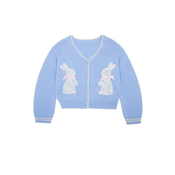 Way to Celebrate Girls Long Sleeve Easter Cardigan, Sizes 4-18 | Walmart (US)