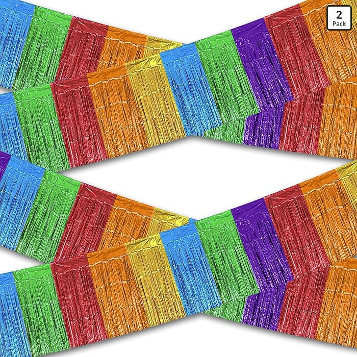 Fiesta Party Decorations - 2 Pack Cinco De Mayo Fringe Streamers | Mexican Party Decorations Favo... | Amazon (US)