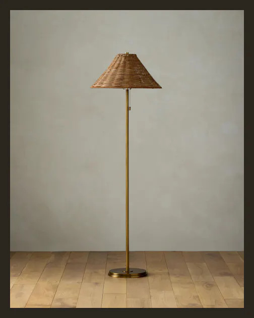 Warren Rattan Floor Lamp | Joon Loloi | Joon Loloi
