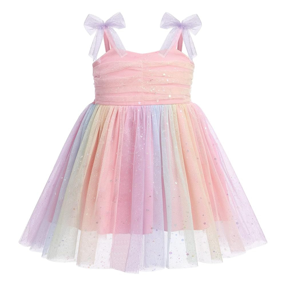 Baby Girls Tutu Dress Summer Sleeveless Backless Princess Birthday Party Dresses Sequin Ruffle Tu... | Amazon (US)