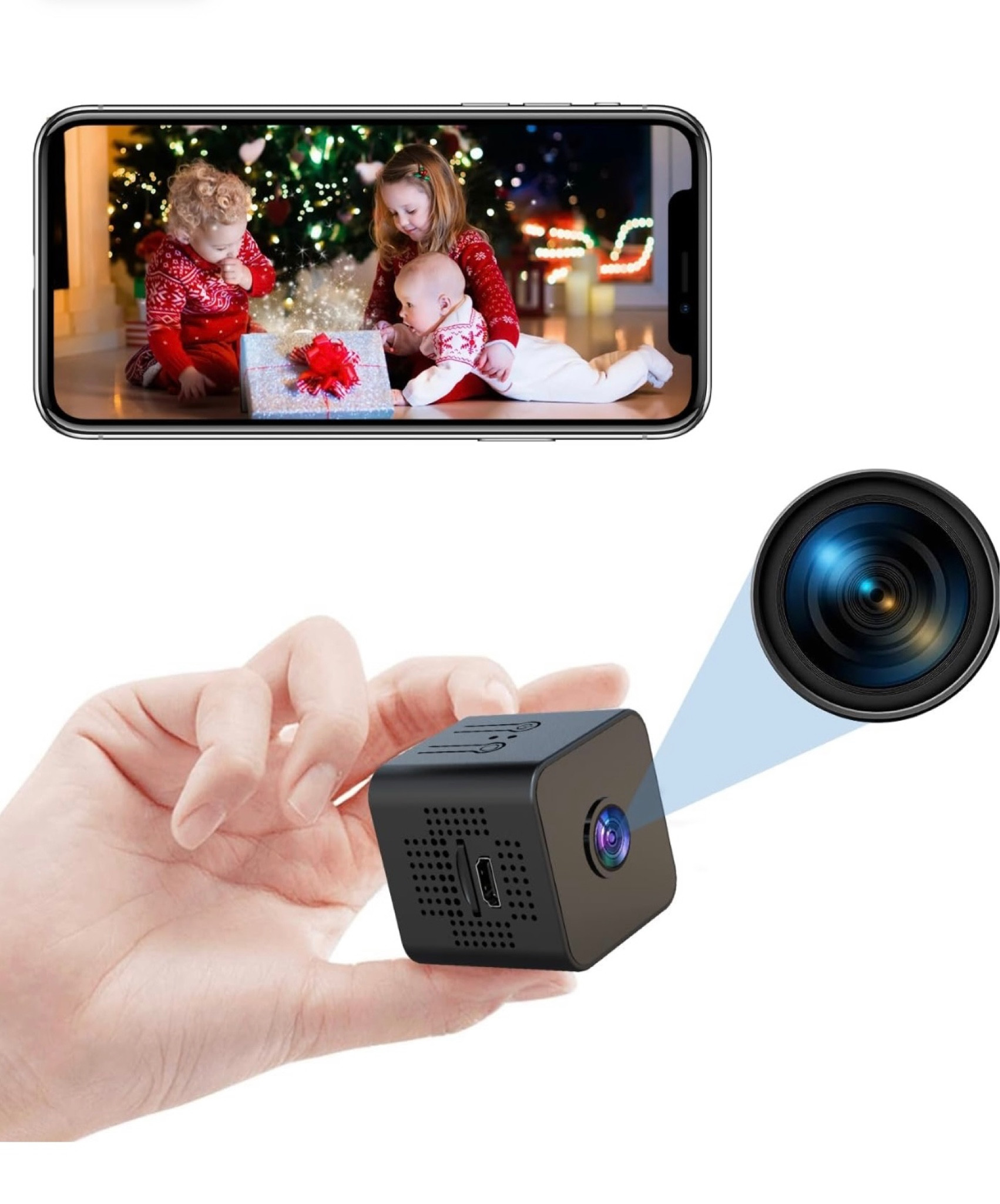  Spy Camera - Nanny Cam - Best Mini Camera - WiFi Wireless Camera - Live Video Recorder with Night Vision - Surveillance Camera Full HD.

#LTKCyberWeek #LTKhome #LTKCyberSaleIT
