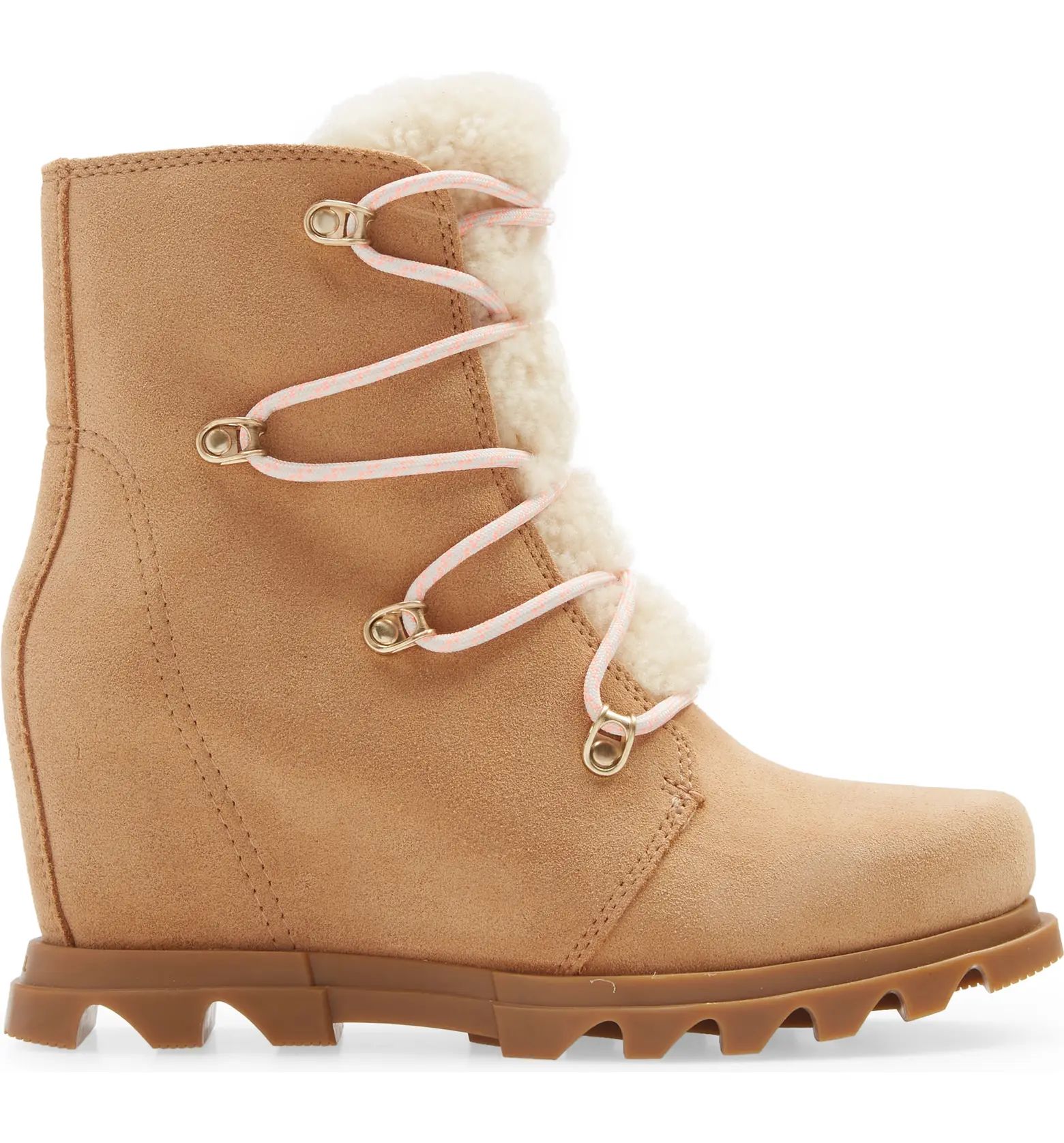 Joan of Arctic III Genuine Shearling Trim Waterproof Wedge Boot | Nordstrom