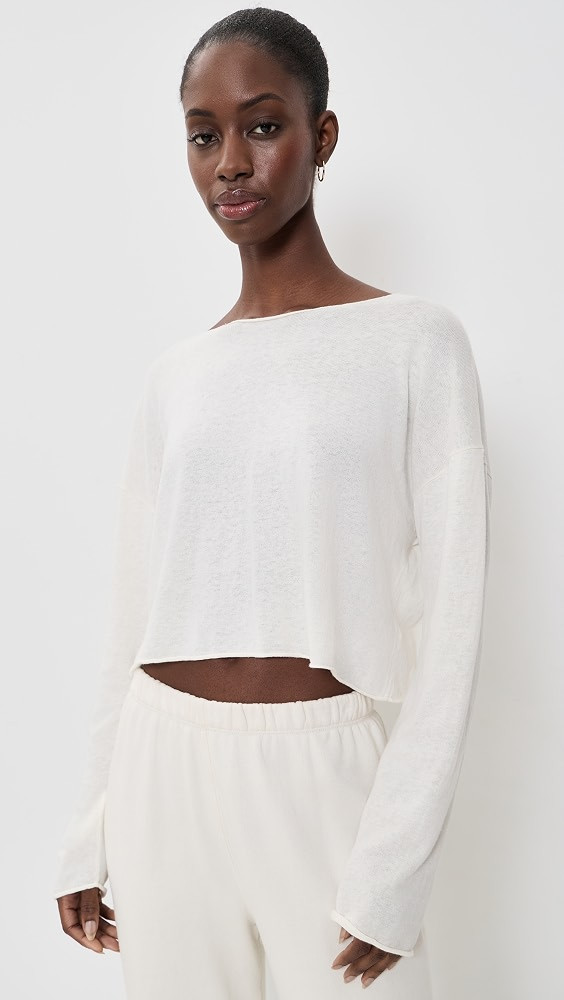 Éterne Cropped Boatneck Top | Shopbop | Shopbop