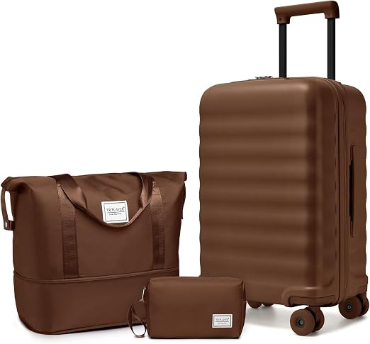 Carry On Luggage Set 3 Piece, Carry-on Suitcase With Wheels | 22x14x9 Airline Approved, PC Hardsi... | Amazon (US)