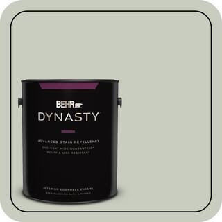 1 gal. #PPL-80 Dynasty Celadon Eggshell Enamel Interior Stain-Blocking Paint & Primer | The Home Depot