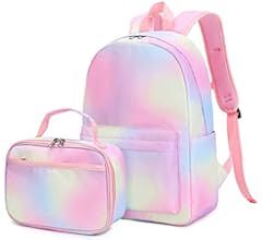 CAMTOP Backpack for Girls Kids School Backpack with Lunch Box Preschool Kindergarten BookBag Set (Ti | Amazon (US)