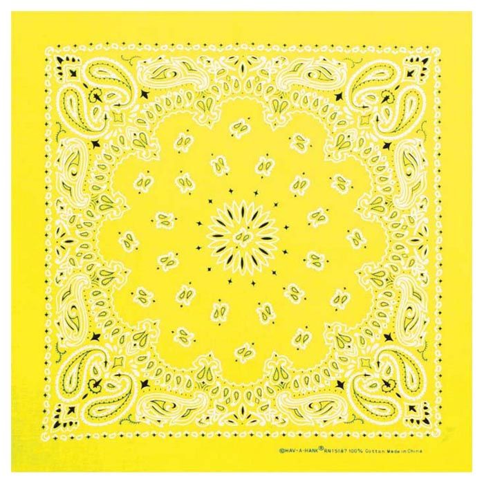 Neon Paisley Bandana - Yellow | Unbeatable Sale