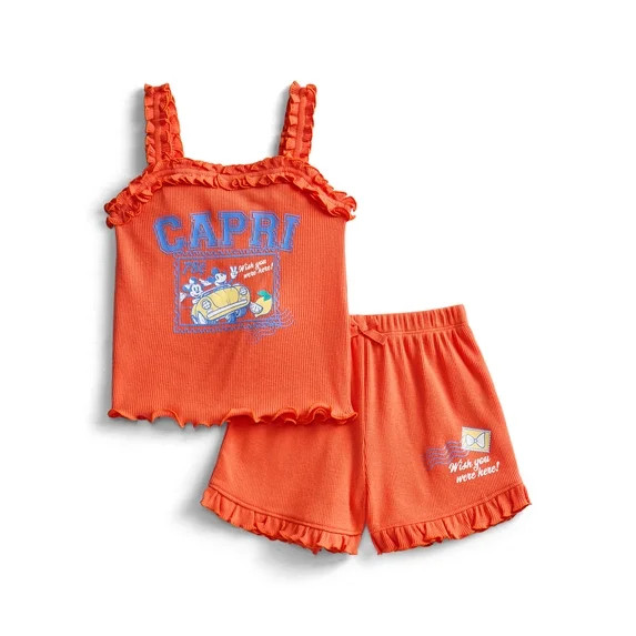 Disney Minnie & Mickey Mouse Camiseta sin Mangas Gráfica de La Dolce Vita para Niñas Pequeñas ... | Walmart (US)