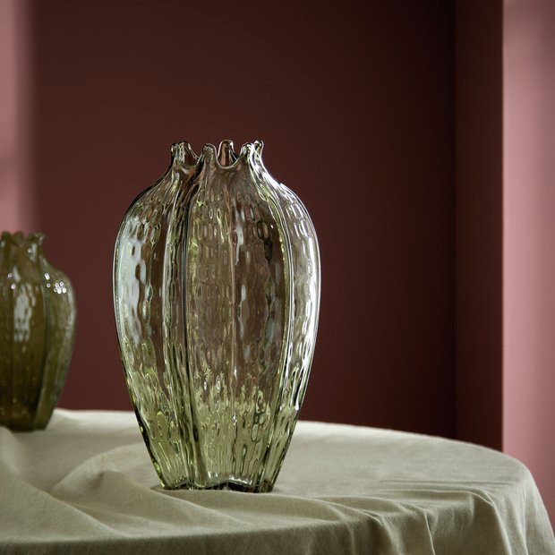 Buy Habitat Seed Pod Glass Vase - Green | Vases | Argos | argos.co.uk
