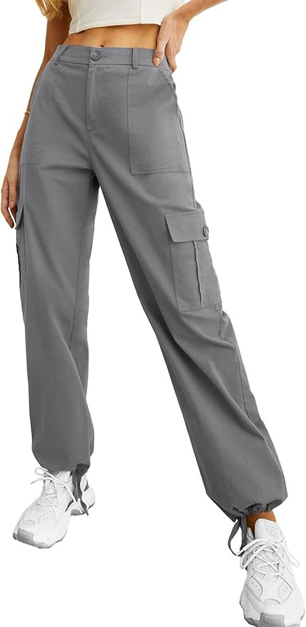 Lepunuo Women's High Waisted Cargo Pants Travel Y2K Streetwear Baggy Stretchy Pants with 6 Pocket... | Amazon (US)